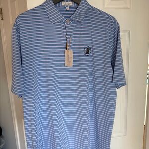 Peter Millar US OPEN Blue Striped Men's Polo Shirt